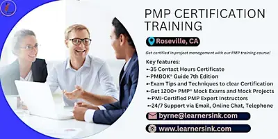 PMP Examination Certification Classroom Training in Roseville, CA poster