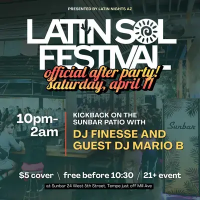 Latin Sol Festival Official After Party poster