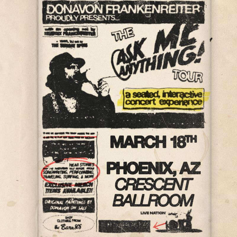 DONAVON FRANKENREITER – ASK ME ANYTHING TOUR