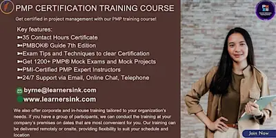 PMP Certification Program In-Person Training In Tempe, AZ poster