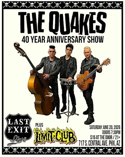 The Quakes -"40 Year Anniversary Show" poster