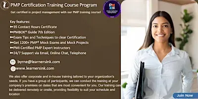 PMP Certification Program In-Person Training In Peoria, AZ poster